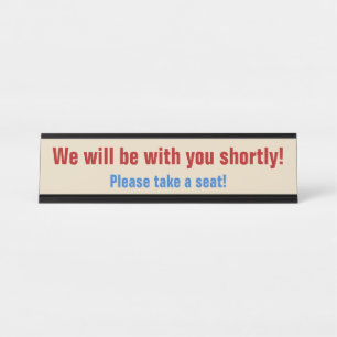 「間もなく一緒に行こう！」 デスクネームプレート