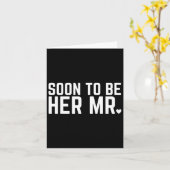 間もなく彼女の未来の夫の新郎のマー結婚トになる カード (黄色い花)