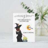 間もなく来の妊娠の発表ウィッチのハロウィーン ポストカード (スタンド正面)