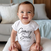 間もなく来の新生児発表ユニセックス ベビーボディスーツ