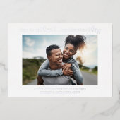 間もなく結婚したの結婚婚約したメリークリスマス 箔招待状 (正面)