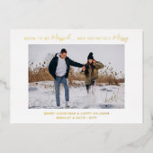 間もなく結婚したの結婚婚約したメリークリスマス 箔招待状 (正面)