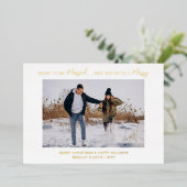 間もなく結婚したの結婚婚約したメリークリスマス 箔招待状 (立ち正面)