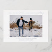 間もなく結婚したの結婚婚約したメリークリスマス 箔招待状 (正面)