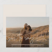 間もなく結婚します 現代的な結婚式の婚約写真 セーブザデート (正面/裏面)