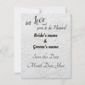 「間もなく結婚します」 結婚式の日程をお伝えします セーブザデート (正面)