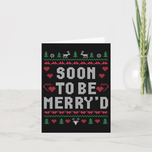 間もなく結婚する婚約者カップルのみにくいクリスマスC カード (正面)