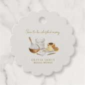 間もなく運び去られる花嫁のシャワー フェイバータグ (正面)