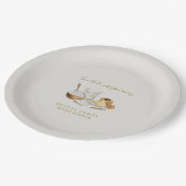 間もなく運び去られる花嫁のシャワー ペーパープレート (アングル)