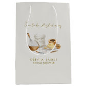 間もなく運び去られる花嫁のシャワー ミディアムペーパーバッグ (正面)