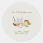 間もなく運び去られる花嫁のシャワー ラウンドシール (正面)