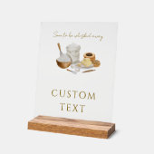 間もなく遠くにブライダルシャワーカードとギフト アクリルサイン (傾斜)