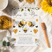 間もなく3人の家族に！男女混合ベビーシャワー 招待状