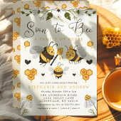 間もなく3人の家族に！男女混合ベビーシャワー 招待状