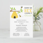 間もなく3人家族のベイビーシャワー 郵送で 招待状 (スタンド正面)