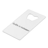 間を循環する クレジットカード栓抜き (裏面アングル)