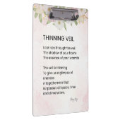 間伐ベール – 目覚める詩のポスター クリップボード (右)