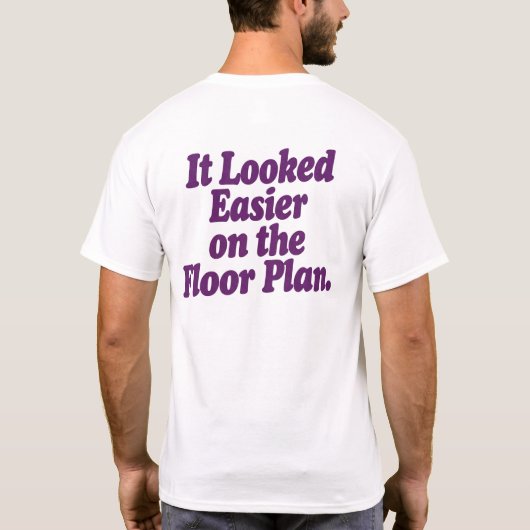 間取り図では簡単そうに見えた Tシャツ (裏面)