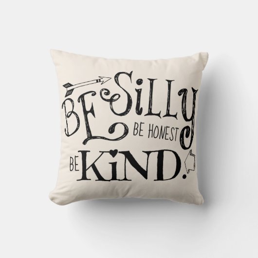 間抜けがあって下さい、正直があって下さい、親切があって下さい クッション (正面)