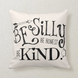 間抜けがあって下さい、正直があって下さい、親切があって下さい クッション