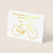 "間抜けそう私は新しいバイクが… "ほしいと思ったことを聞きました 箔カード (正面)