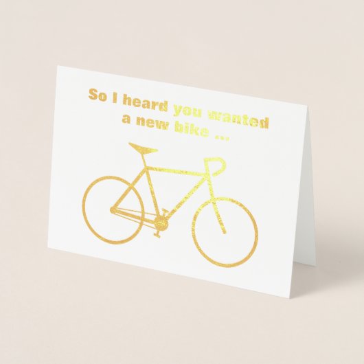 "間抜けそう私は新しいバイクが… "ほしいと思ったことを聞きました 箔カード (正面)