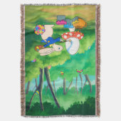 間抜けで小さいバニー スローブランケット (正面縦)