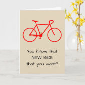 間抜けで新しいバイクのバースデー・カード カード (黄色い花)