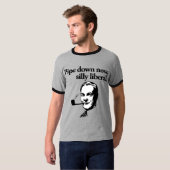 、間抜けで自由主義のなワイシャツ今配管して下さい Tシャツ (正面フル)