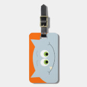 間抜けで青いモンスターの荷物のラベル ラゲッジタグ (正面縦)