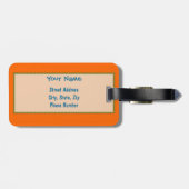 間抜けで青いモンスターの荷物のラベル ラゲッジタグ (裏面横)