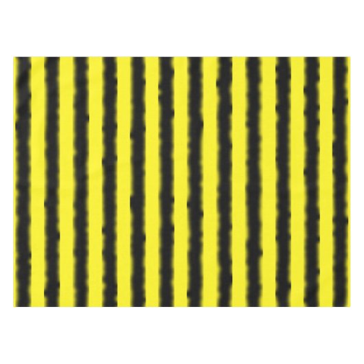 間抜けで黄色か黒い蜂そっくりのストライプなパターン テーブルクロス (正面(横))