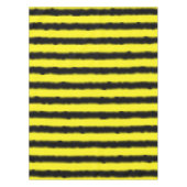 間抜けで黄色か黒い蜂そっくりのストライプなパターン テーブルクロス (正面)