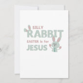 間抜けなウサギ-イースターイエス・キリストのためです-おもしろいなイースター シーズンカード (正面)