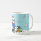 間抜けなエリックのクリスマスのマグ コーヒーマグカップ (正面右)