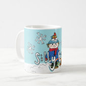 間抜けなエリックのクリスマスのマグ コーヒーマグカップ (正面左)