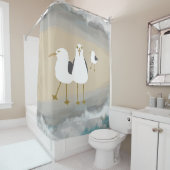 間抜けなカモメのシャワー・カーテン シャワーカーテン (インサイチュ)