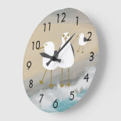 間抜けなカモメの柱時計 ラージ壁時計 (傾斜)