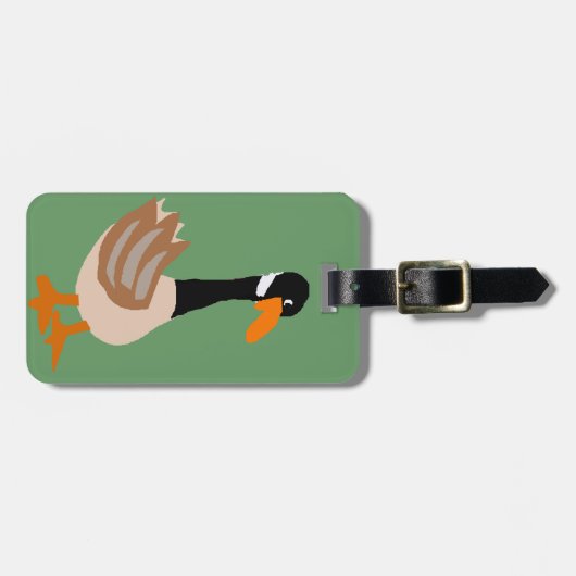 間抜けなガチョウの原住民の芸術 ラゲッジタグ (正面横)