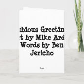 間抜けなソーセージ カード (裏面)