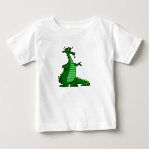 間抜けなドラゴンの緑 ベビーTシャツ