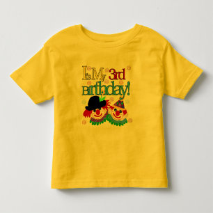 間抜けなピエロの第3誕生日のTシャツおよびギフト トドラーTシャツ