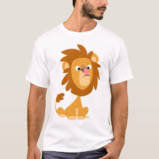 間抜けなライオン! 漫画の幼児のTシャツ Tシャツ