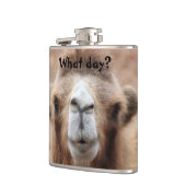 間抜けなラクダの写真(カスタマイズ) フラスク (左)