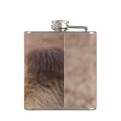 間抜けなラクダの写真(カスタマイズ) フラスク (裏面)