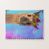 間抜けなラマの精神の動物のパズル ジグソーパズル (横)