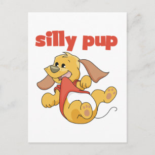 間抜けな子犬のTシャツおよびギフト ポストカード