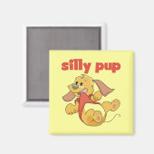 間抜けな子犬のTシャツおよびギフト マグネット (正面/裏面)