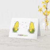間抜けな対立に残念なおもしろいなトウモロコシの発言 カード (黄色い花)