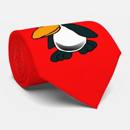 間抜けな漫画のペンギンのタイ ネクタイ (ロール)